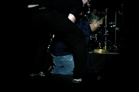 Morrissey, collapsing on stage in Swindon, England