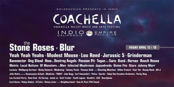 Coachella live webcast: The Stone Roses, New Order, Violent Femmes, Nick Cave, OMD and more