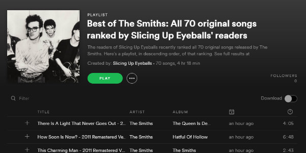 Playlist: All 70 of The Smiths’ original songs as ranked by Slicing Up Eyeballs readers