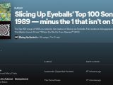 Playlist: Slicing Up Eyeballs’ Top 100 Songs of 1989 — minus the 1 that isn’t on Spotify