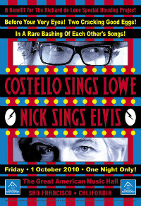 Video: Elvis Costello and Nick Lowe play ‘(What’s So Funny ‘Bout) Peace, Love and Understanding?’ in San Francisco