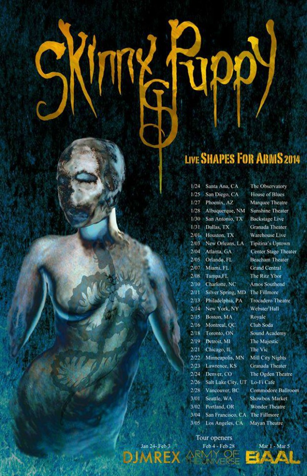 Skinny Puppy announces 29date 'Shapes for Arms' tour of North America