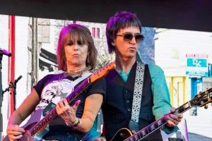 Johnny Marr, Dave Grohl join Pretenders for raucous “Tattooed Love Boys” at Glastonbury